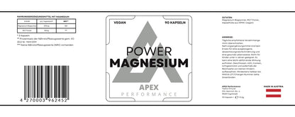 Power Magnesium - Bisglycinat - Extrem hohe Bioverfügbarkeit & Aufnahme