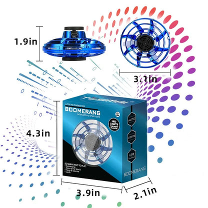 Mini Flying Spinner Luminous UFO Drone – Handbetriebene Leuchtende Drohne für Kinder und Erwachsene